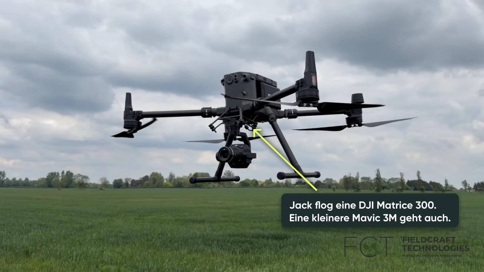 Die Drohne, mit der Jack das Feld fotografiert hat