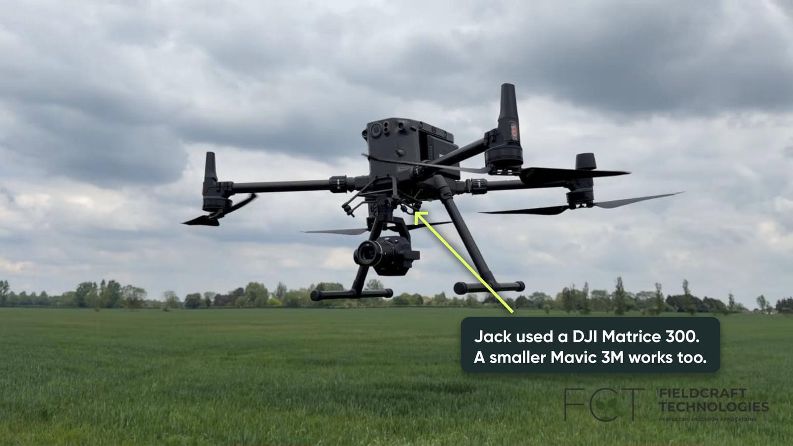 The drone Jack used to photograph the field