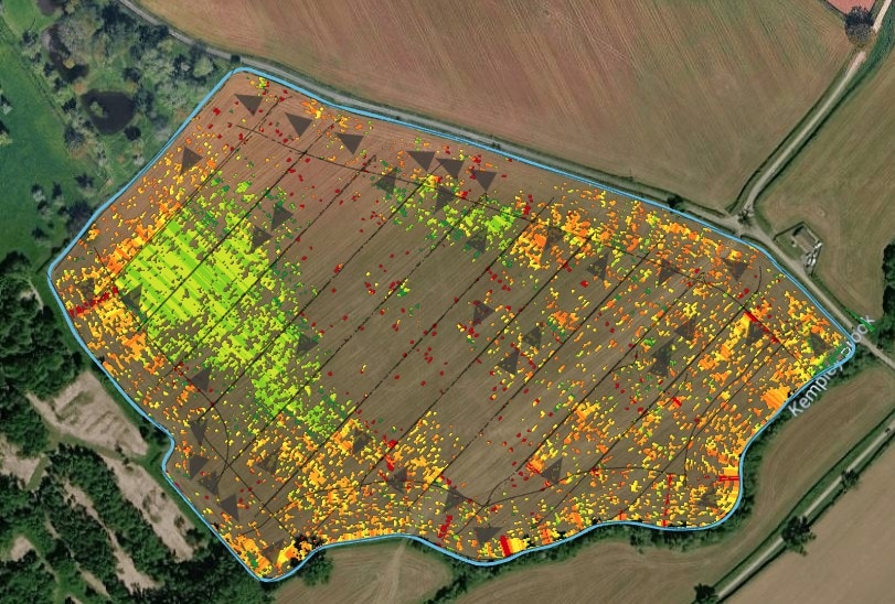 As-applied map from John Deere Operations Center